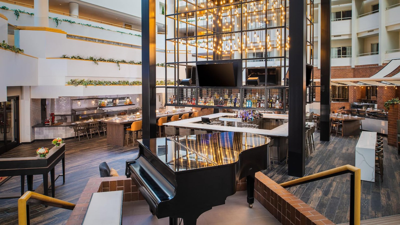 The light-filled atrium at Hyatt Regency Princeton